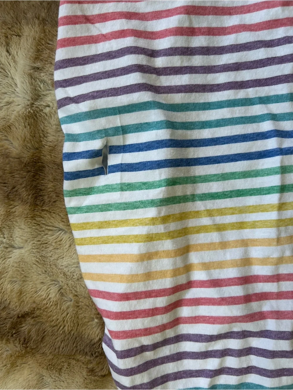 Honest Brand Striped Rainbow Baby Changing Pad Cover Organic Cotton